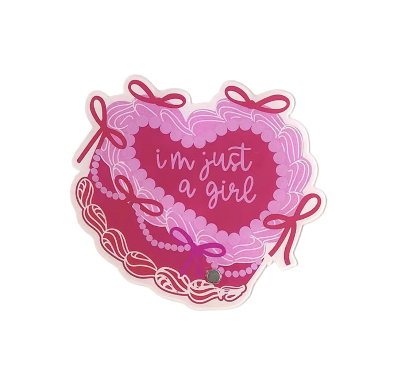 “I’m just a girl” Pink Cake Lash Tile