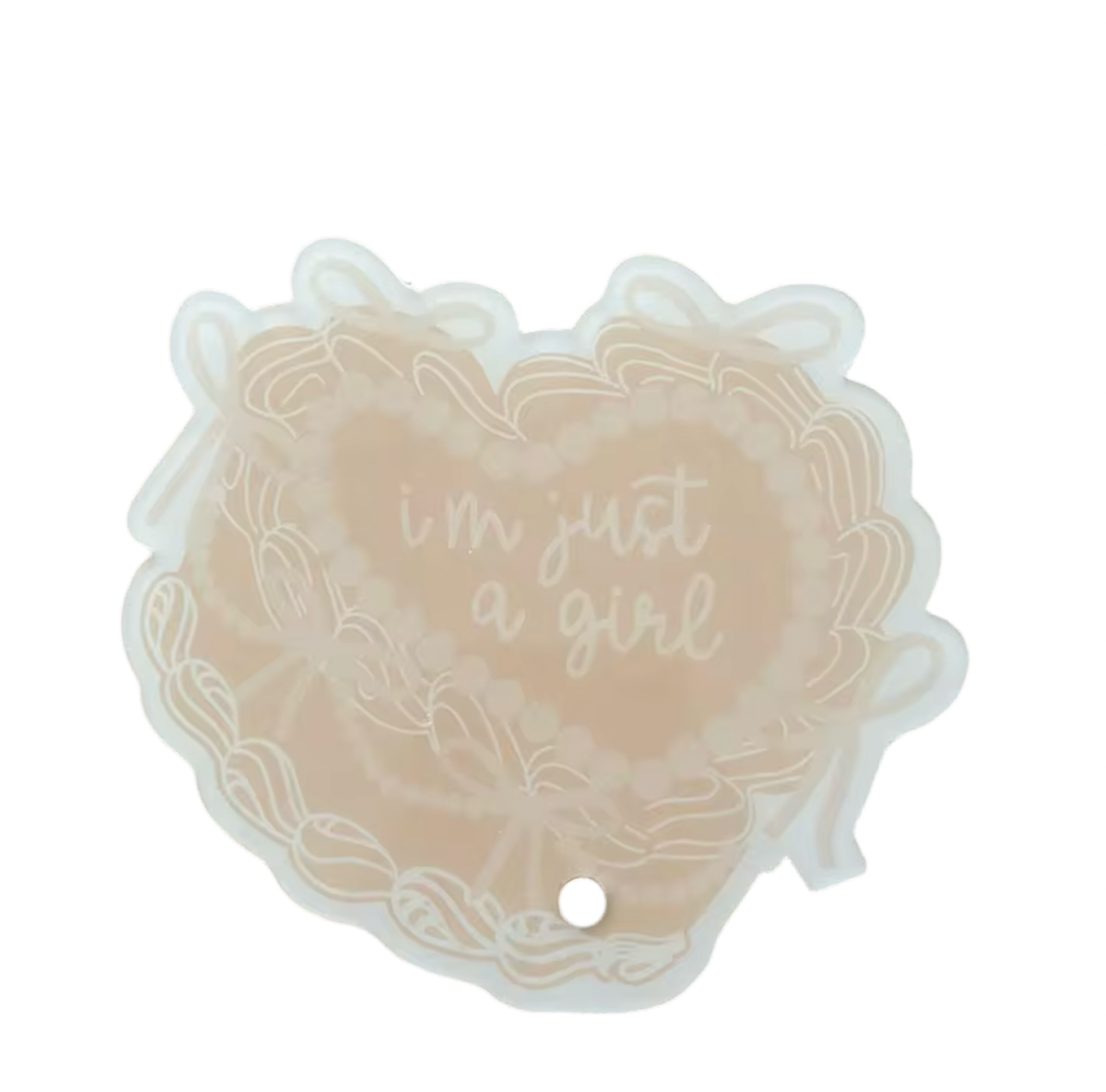 “I’m just a girl” Beige Cake Lash Tile