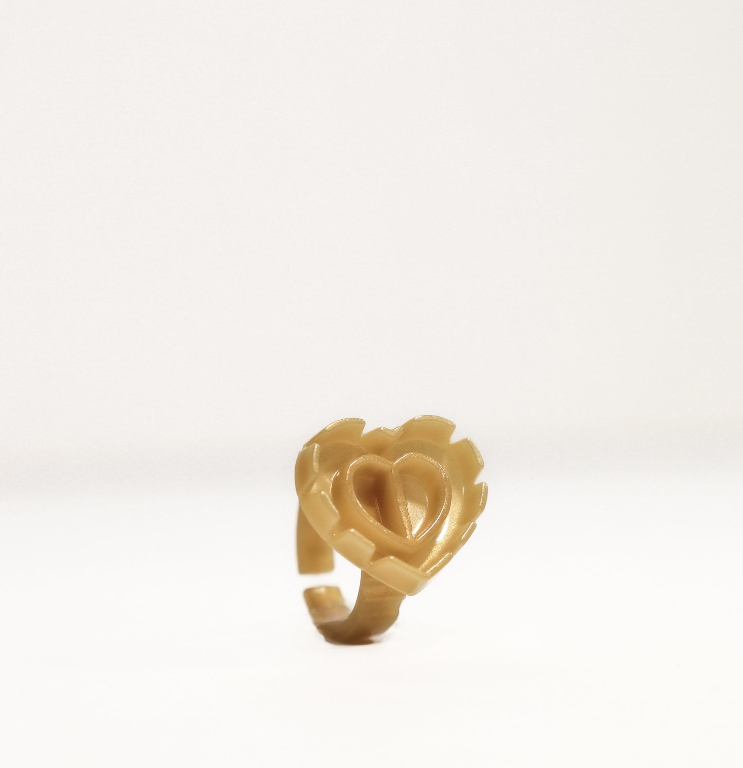Gold Heart Glue Rings