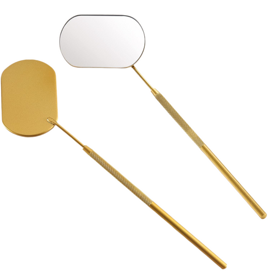 Gold Handheld Lash Mirror