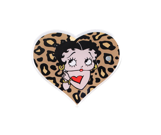 Betty Pop Cheetah Heart Lash Tile
